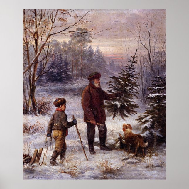 Vorweihnacht Franz Krüger Julgran Snö Poster (Framsidan)