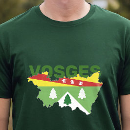 Vosges Map with Coat of Arms T Shirt