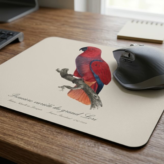Vosmaers eklektus, Eclectus roratus vosmaeri Musmatta (Vosmaer Eclectus Parrot, Eclectus Roratus Vosmaeri. Mouse Pad)