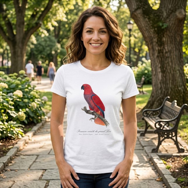 Vosmaers eklektus, Eclectus Roratus Vosmaeri T Shirt (Vosmaer Eclectus Parrot, Eclectus Roratus Vosmaeri. Women Basic White T-Shirt )