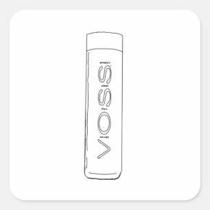 Voss Vatten Sticker Fyrkantigt Klistermärke