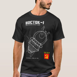 Vostok 1 rysk rymdfarkost t shirt
