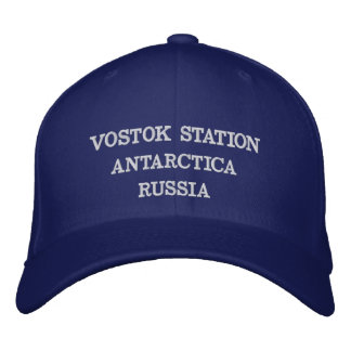 Vostok Station Ryssland Antarctica Hat Broderad Keps