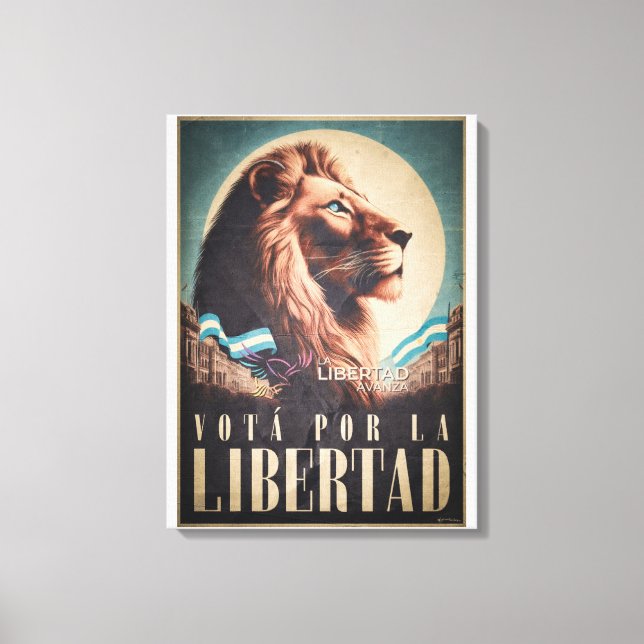 VOTÁ POR LA LIBERTAD Poster Javier Milei Argentina Canvastryck (Framsida)