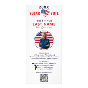 VOTAR Engelska Spanska Bilingual Republican Reklamkort