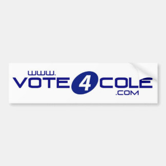 Vote4Cole-bildekal Bildekal