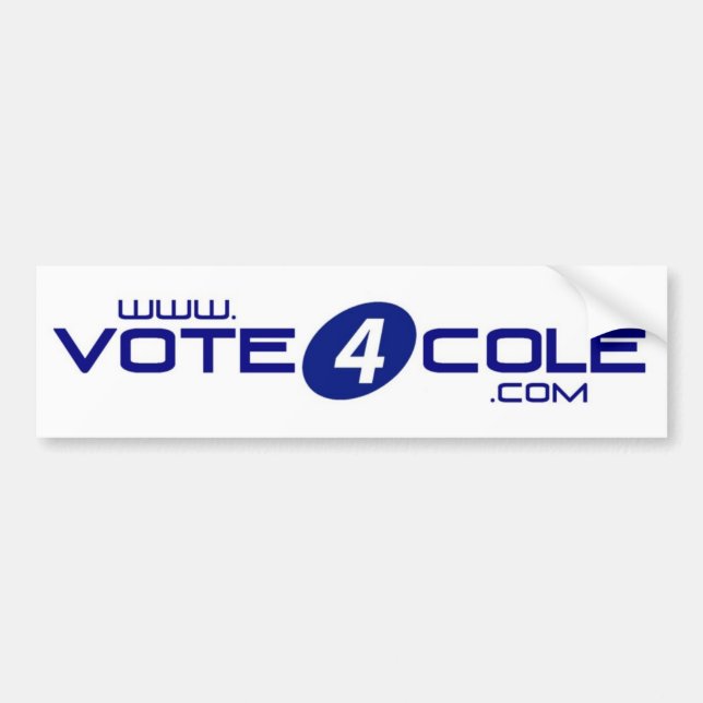 Vote4Cole-bildekal Bildekal (Framsidan)
