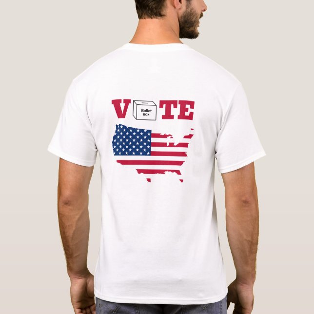 Vote America Men & Women  T Shirt (Baksida)