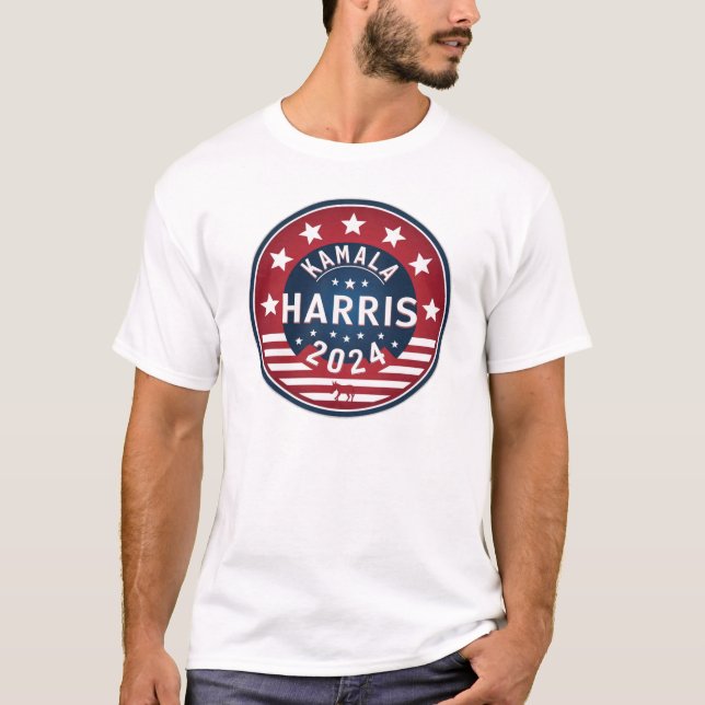 Vote Blue - Kamala Harris Politiskt humor T Shirt (Framsida)