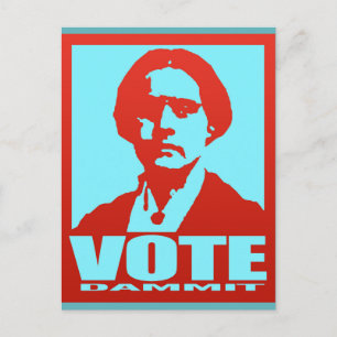 Vote Dammit Pop-Art Susan B. Anthony Anpassningsba Vykort