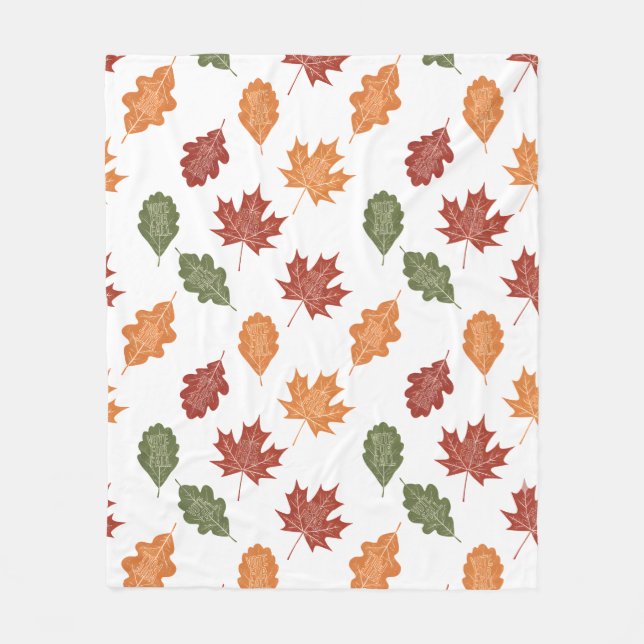 Vote For Fall" Autumn Leaves Fleecefilt (Framsidan)