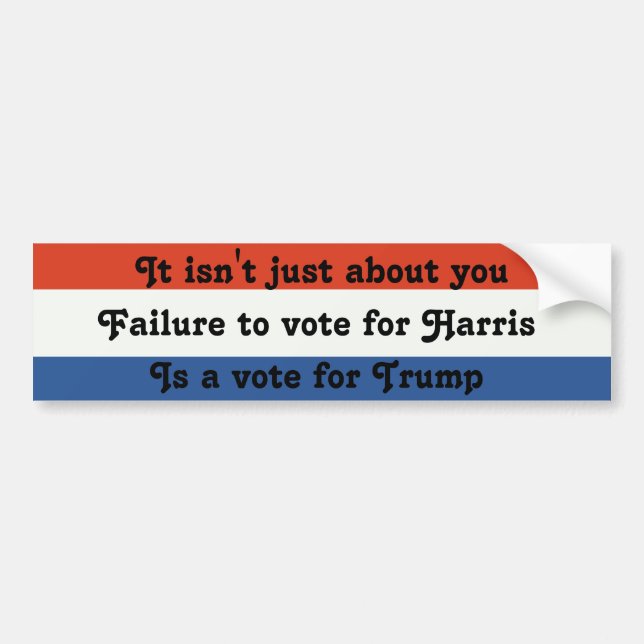 Vote Harris Not Trump v2 Bildekal (Framsidan)