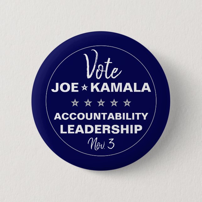 Vote Joe Biden Kamala Harris 2020-mall Knapp (Framsida)