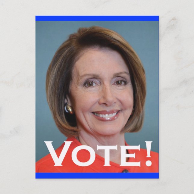 Vote Nancy Pelosi Vykort (Framsida)