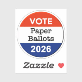 Vote Paper Ballots 2026 Midterm Election Paper Cup Klistermärken