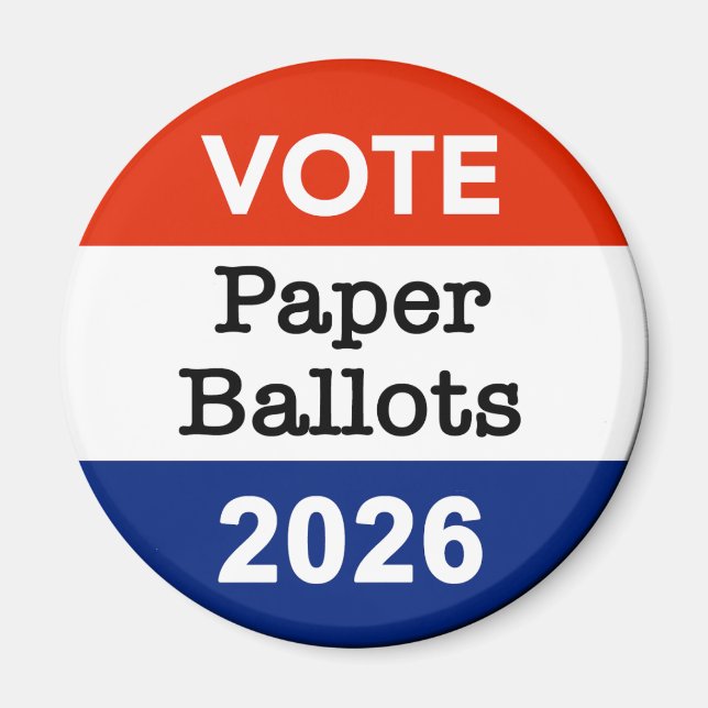 Vote Paper Ballots 2026 Midterm Election Paper Cup Magnet (Framsidan)