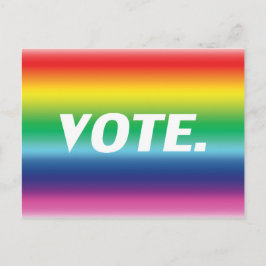 "Vote" Pride lgbtq lgbt reginbow flagga färg Vykort