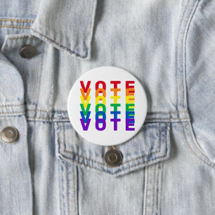 VOTE Rainbow Brev Knapp