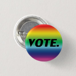 "Vote", svart brev, pride lgbtq lgbt reginbow Knapp