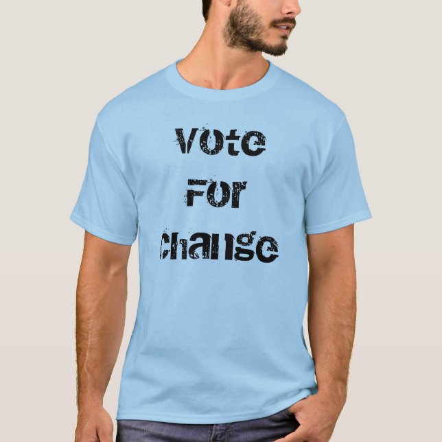VoteFor ändring Obama Tee Shirt (Framsida)