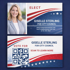 Voter Election Campaign Photo QR Code Visitkort