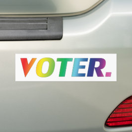 "voter" Pride lgbtq lgbt rainbow färg, vit Bildekal