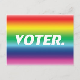 "Voter" Pride lgbtq lgbt rainbow färg Vykort