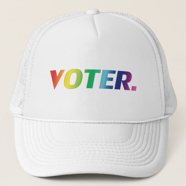 "voter" pride regnbåge färg keps (Framsida)