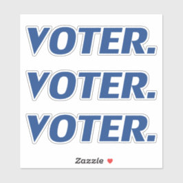 "voter" Pridet blue brev - 3 klistermärken per lak