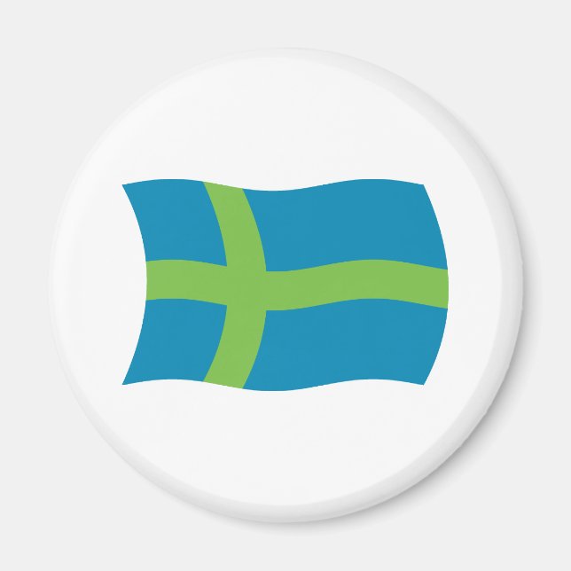 Votiska folkets flaggmagnet magnet (Framsidan)