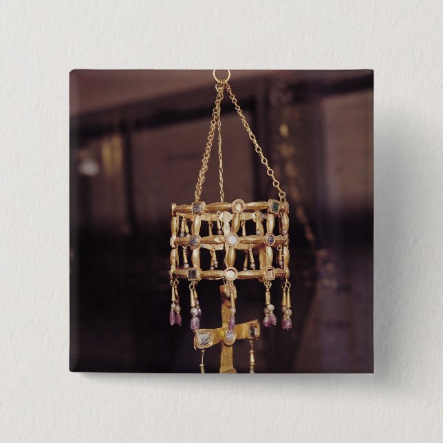 Votive krona av en Visigoth kung Knapp (Framsida)