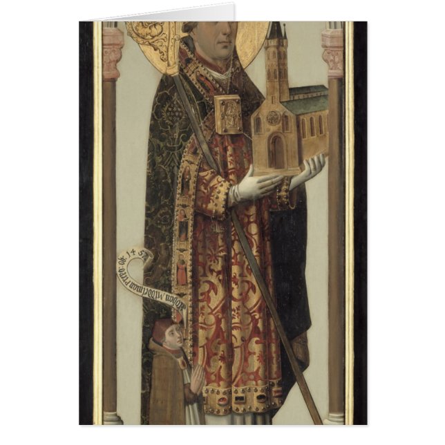Votive panel som visar St. Ansgar, 1457 Hälsningskort (Framsidan)
