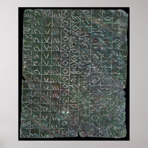Votive platta med en venetic inskrift poster