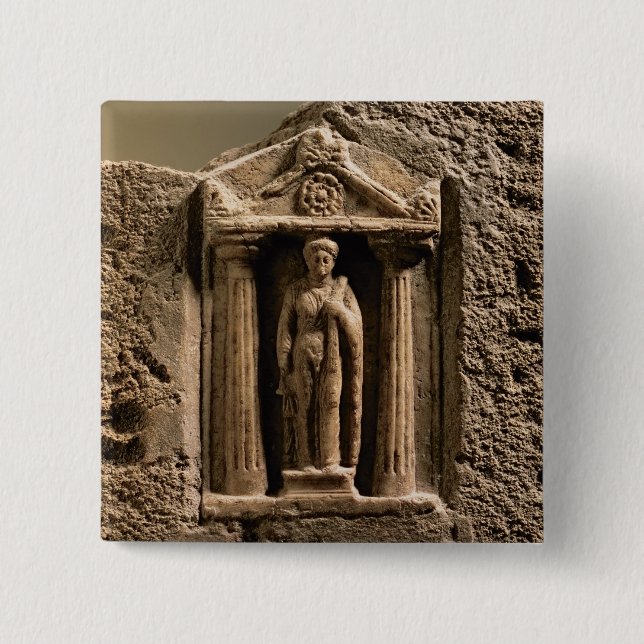 Votive stele för marmor och för sandsten med knapp (Framsida)