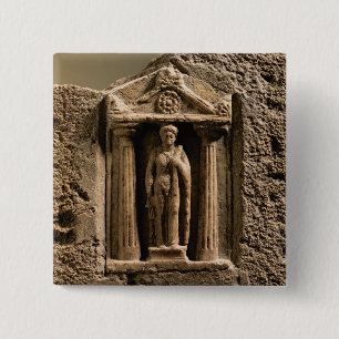 Votive stele för marmor och för sandsten med knapp