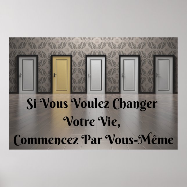 "Votre Vie" Affiche Citation Positive Poster (Framsidan)