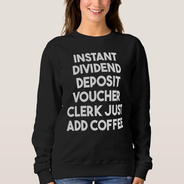 Voucher Clerk för direktutdelningsdeponering Lägg  T Shirt (Framsida)