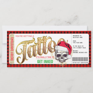 Voucher för julklapp för presentkort inbjudningar