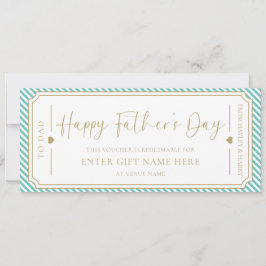 Voucher-kort för Fars dag i Aqua Lycklig Inbjudningar