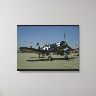 Vought F4U Corsair, högra Front_WWII flygplan Canvastryck