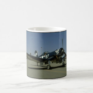 Vought F4U Corsair, högra Front_WWII flygplan Kaffemugg