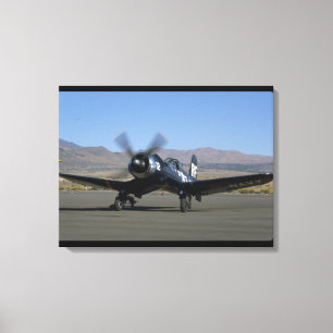 Vought F4U Corsair, vänstra Front_WWII flygplan Canvastryck