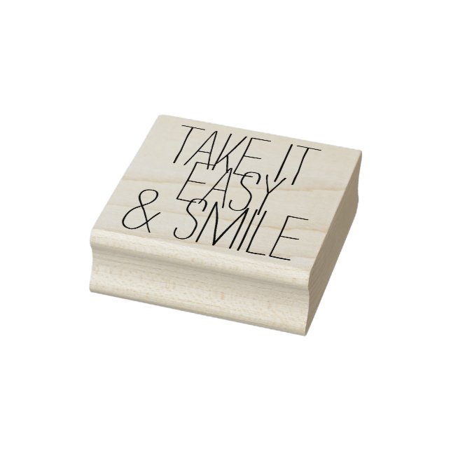 Vour own Ord & Messages: TA IT EASY & SMILE Stämpel (Stämpel)
