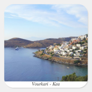 Vourkari - Kea Fyrkantigt Klistermärke