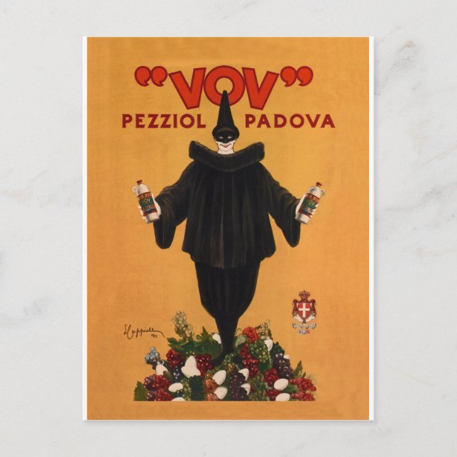 Vov Pezziol Padova ~ Leonetto Cappiello Italien 19 Vykort (Framsida)