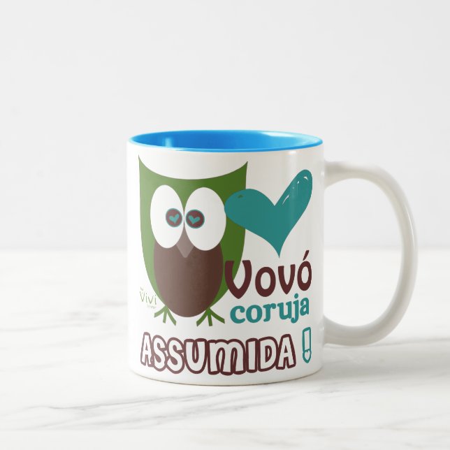 Vovó Coruja Assumida Två-Tonad Mugg (Höger)