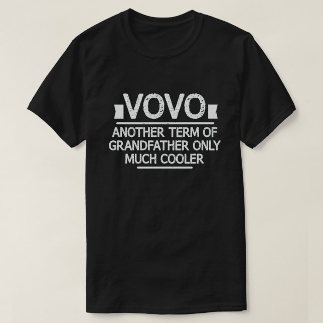 Vovo Definition Funny Betydelse Funny Grandpa Gift T Shirt (Design framsida)