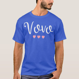 Vovo Portuguo Grandma Grandmor Cute Rosa Hear T Shirt