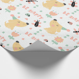 vovvefödelsedag som slår in papper presentpapper