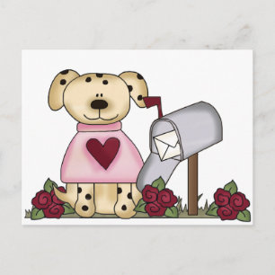 Vovvevalentin Tshirts och gåvor för dag Helg Vykort